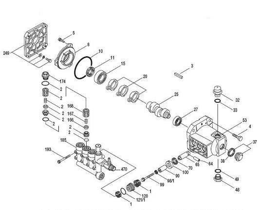 ZR2800 pressure washer pump breakdown Cat 3DX30GSI replacement parts and pump breakdown